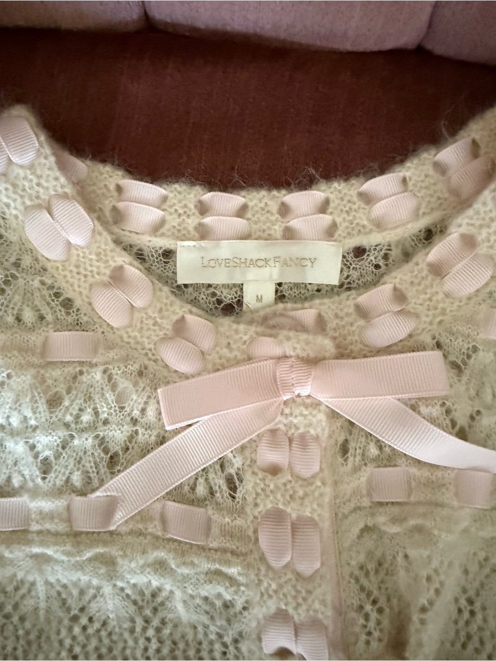 LoveShackFancy Rosalline Cardigan Sweater - Picture 3 of 4